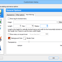 Customize Menu dialog box