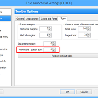 Change the More Icons button size.