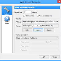 Web Scraper Properties