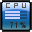 skin - CPU Glass Button BLUE
